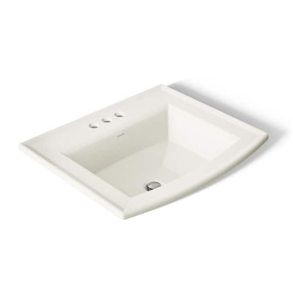 Archer 22.6 in. x 19.44 in. Drop-In Bathroom Sink in Biscuit Vitreous China