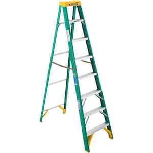 8 ft. Fiberglass Step Ladder with 225 lb. Load Capacity Type II Duty Rating