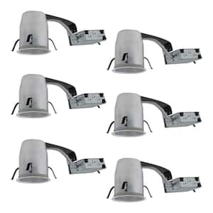 4 in. Aluminum IC Rated Remodel LED Recessed Housing for Ceiling, T24, Insulation Contact, Air-Tite, (6-Pack)