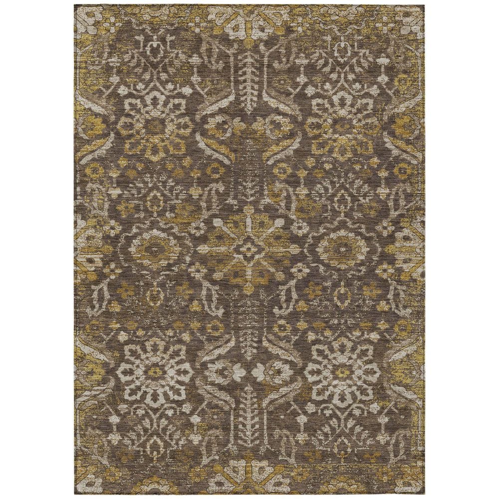 Chantille Machine Washable Indoor/Outdoor Abstract ACN2617 Chocolate 3 ft. x 5 ft. Area Rug price history on PriceWatchPro