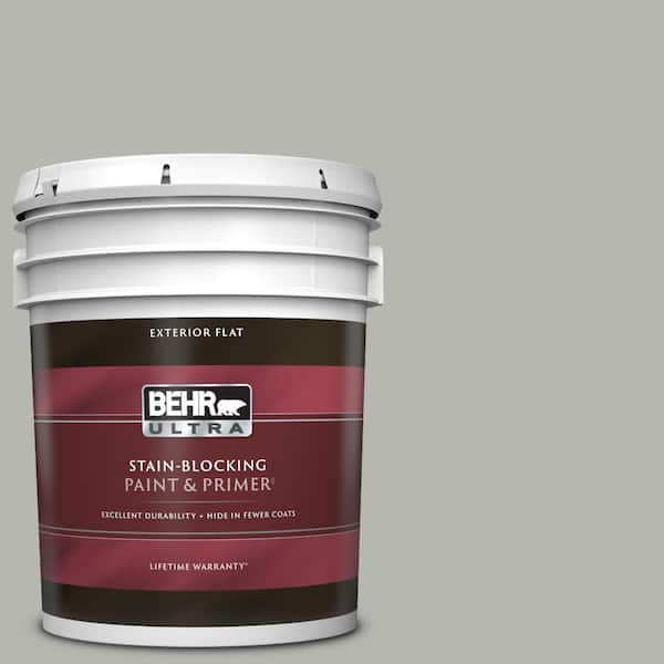BEHR ULTRA 5 gal. Home Decorators Collection #HDC-MD-26 Sonic Silver Flat Exterior Paint & Primer