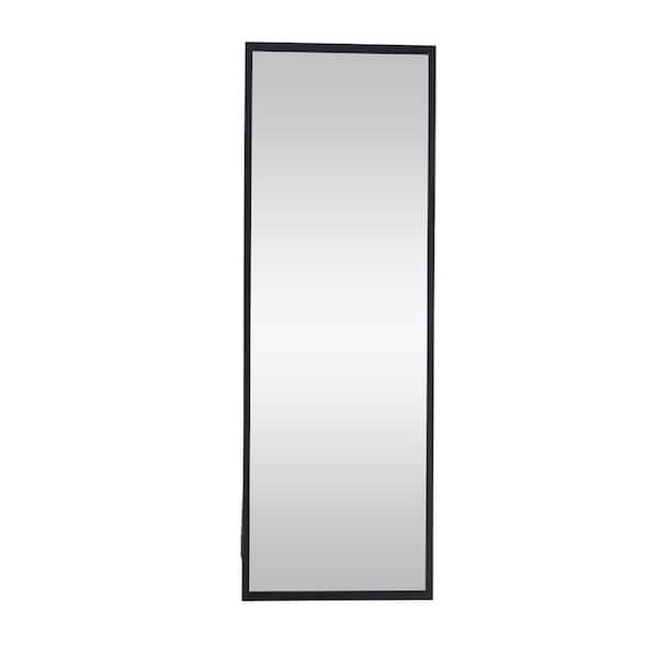 Tatahance Black 18.1 in. W x 58 in. H Rectangle Solid Wood Frame Full Length Floor Mirror