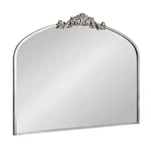 Arendahl 36.00 in. W x 28.50 in. H Arch Metal Silver Framed Traditional Wall Mirror
