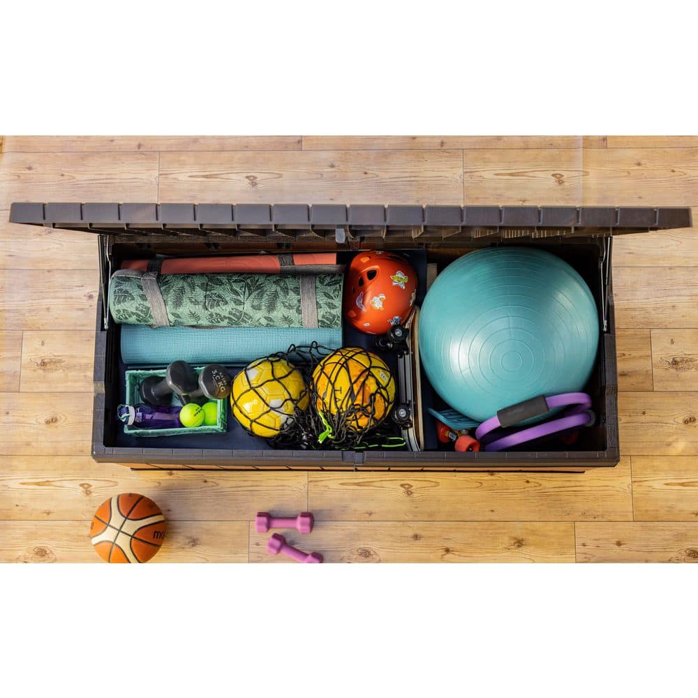 Darwin 150 Gallon Brown Resin Lockable Deck Box
