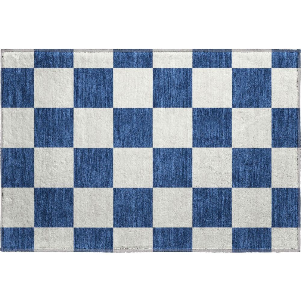 Mayfield Premium Machine Washable Abstract AMF2345 Navy 2 ft. x 3 ft. Accent Rug price history on PriceWatchPro