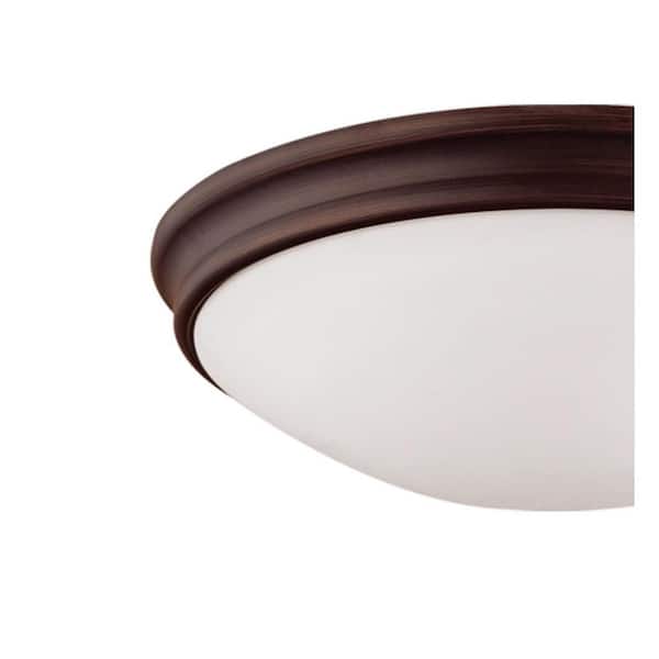 10-in W Mahogany Bronze Outdoor Flush Mount Light 10-in W Mahogany Bronze Outdoor Flush Mount Light