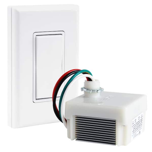 Battery-Free, Wireless White Rocker Dimmer Switch Kit for Dimmable Lights Remote Switch Controls Phase Dimming Receiver