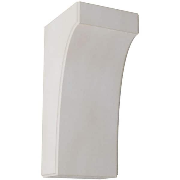 Ekena Millwork 5-1/4 in. x 12 in. x 6 in. Chalk Dust White Clarksville Wood Vintage Decor Bracket