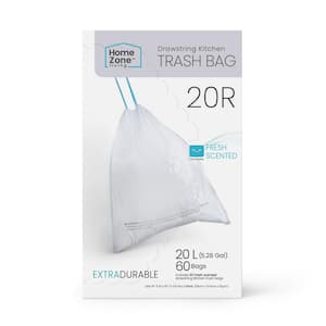5.3 Gal. 60-Count Code 20R Kitchen Trash Bags with Drawstring Handle