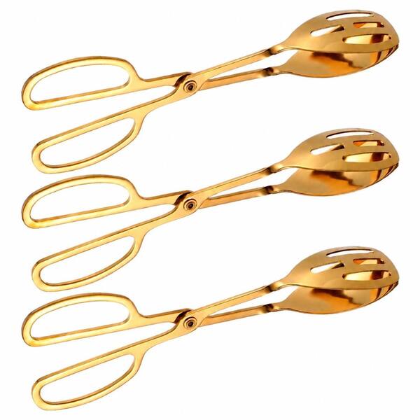 2-Piece Stainless Steel Buffet Scissor Tongs 10 in. for Serving and Cooking, Catering Utensil Dishwasher