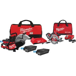 MX FUEL Lithium-Ion Cordless 14 in. Cut Off Saw Kit w/M18 FUEL Lithium-Ion Brushless Cordless 7-1/4 in. Circular Saw Kit