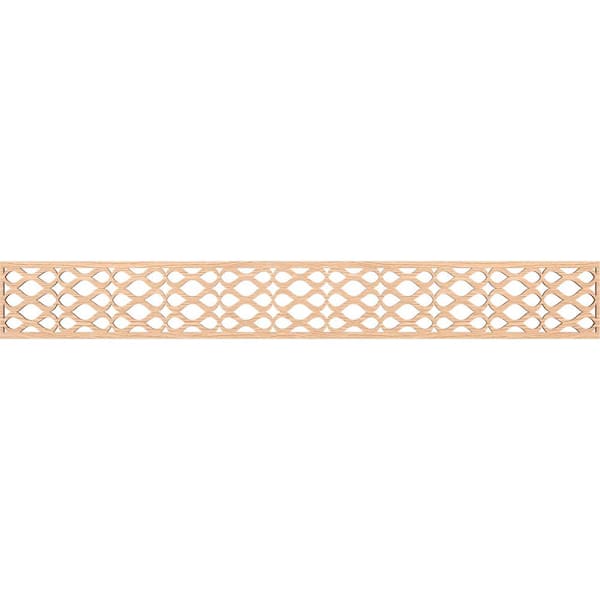 Ekena Millwork Somerset Fretwork 0.375 in. D x 46.5 in. W x 6 in. L Red Oak Wood Panel Moulding