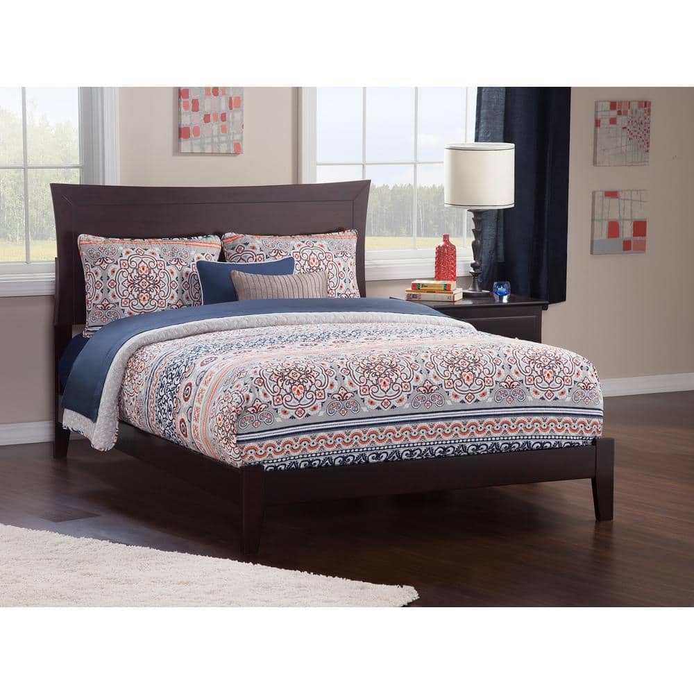 Metro Queen Size Espresso Solid Wood Traditional Bed Frame