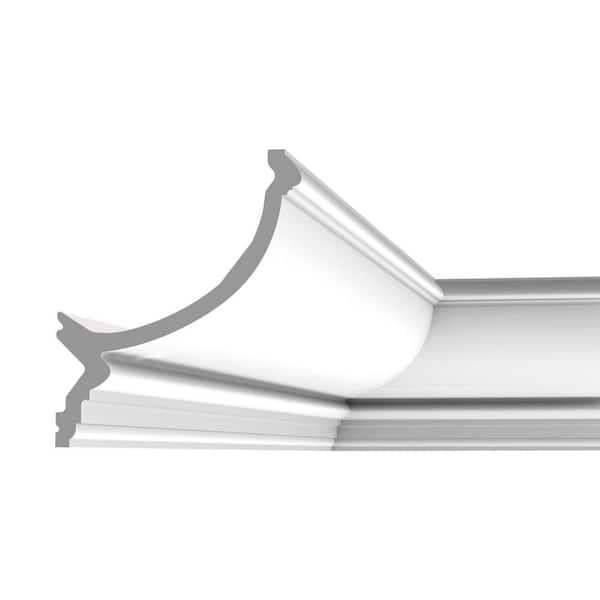 ORAC DECOR 6-3/4 in. x 3 in. x 78-3/4 in. Primed White Plain Polyurethane Crown Moulding (8-Pack)