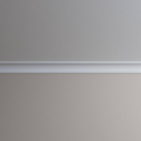 Ekena Millwork Wesley 3 in. D x 4.125 in. W x 96 in. L Polyurethane Crown Moulding
