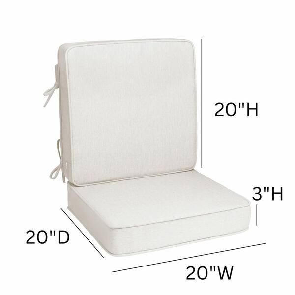 HAVEN WAY 20 in. x 20 in. 1-Piece Universal Outdoor High Back Dining Chair  Cushion in Bright Red (1-Pack) 89-BR20HB - The Home Depot
