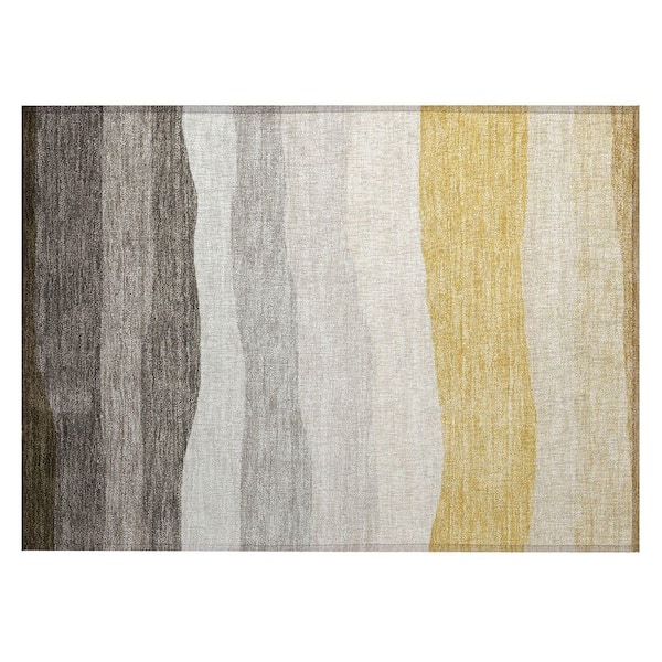 Addison Rugs Chantille Machine Washable Indoor/Outdoor Abstract ACN2023 Pewter 1 ft. 8 in. x 2 ft. 6 in. Accent Rug