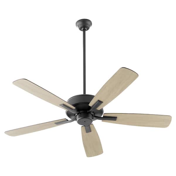 quorum Ovation 52 in. Matte Black 5-Blades Ceiling Fan
