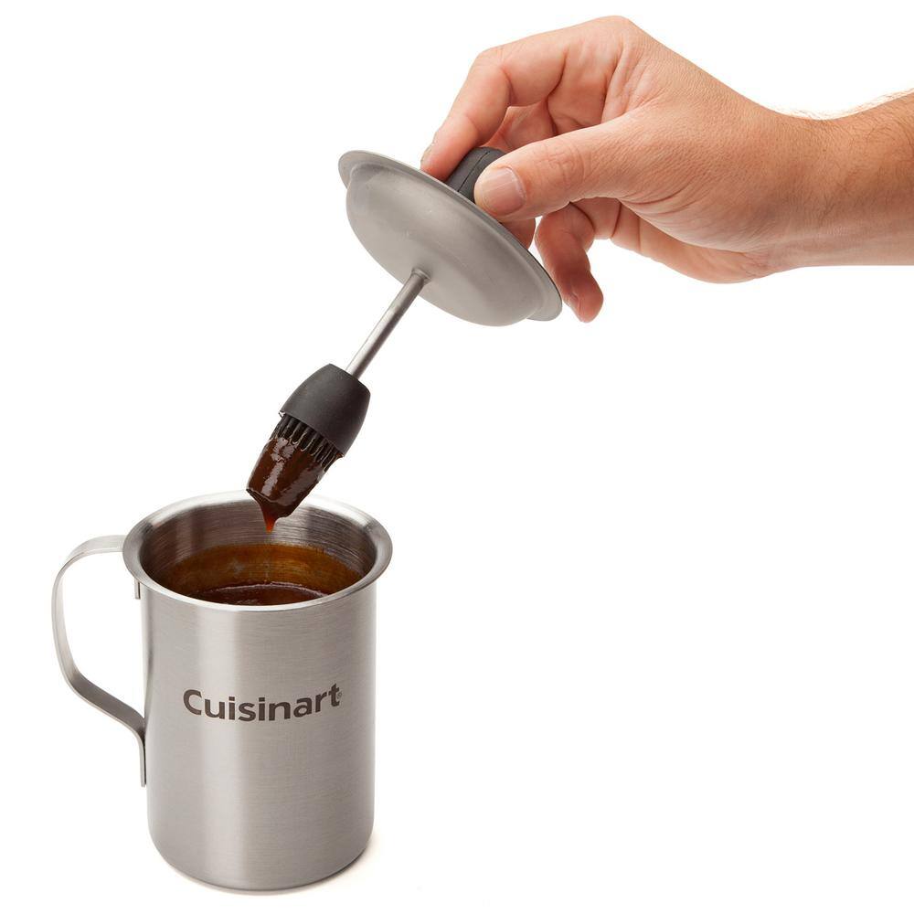 Stainless Steel Sauce Pot with Integrated Basting Brush