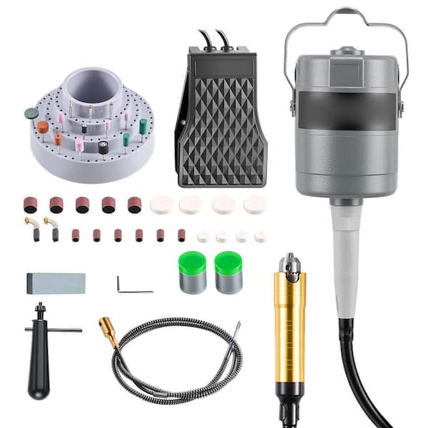 Corded Flex‑Shaft Grinder, 6.5A 780W 25000 RPM Rotary Tool, Foot‑Pedal Control and 112‑Piece Accessory Kit