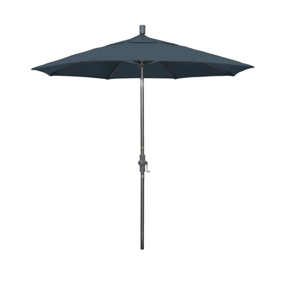 7.5 ft. Hammertone Grey Aluminum Market Patio Umbrella Collar Tilt Crank Lift in Sapphire Pacifica price history on PriceWatchPro