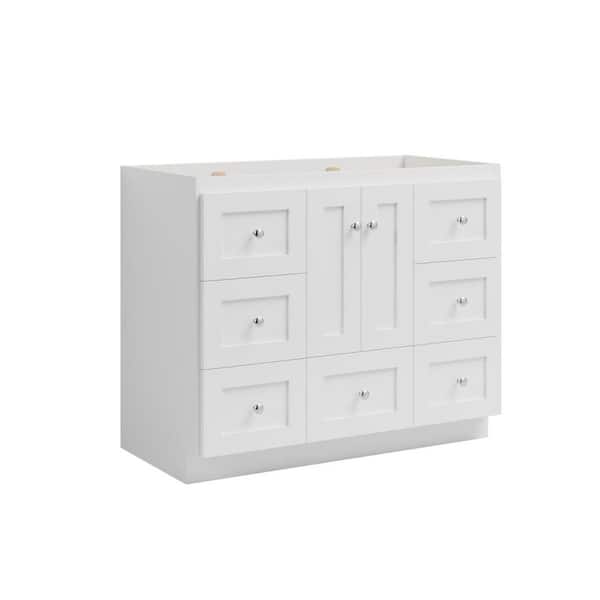 Shaker 42 in. W x 21 in. D x 34.5 in. H Bath Vanity Cabinet without Top in Winterset