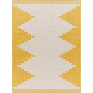 Lageli Yellow Doormat 2 ft. x 3 ft. Geometric Indoor/Outdoor Area Rug