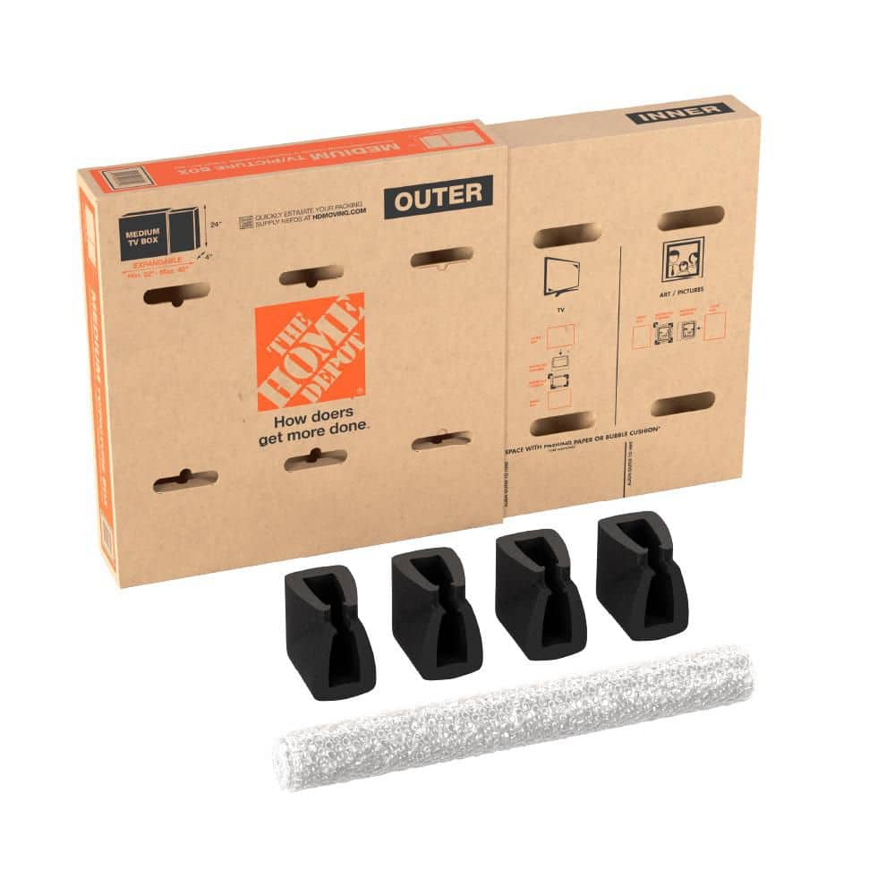 Heavy-Duty Medium Adjustable TV and Picture Moving Shipping and Packing Box with Handles (2-Pack) price history on PriceWatchPro
