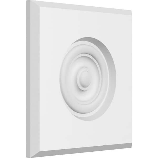 Ekena Millwork 6 in. W x 6 in. H x-1/2 in. P Standard Sedgwick Bullseye Rosette with Beveled Edge