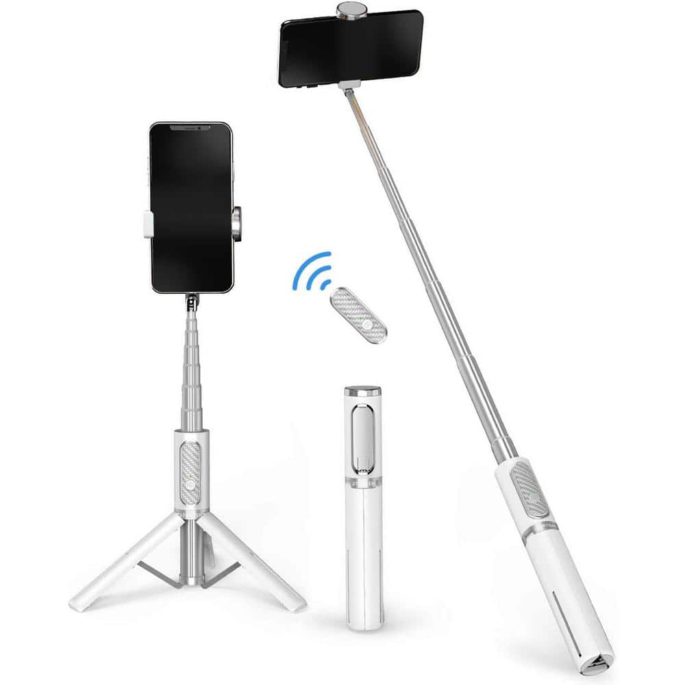 3 in 1 Selfie Stick Tripod Aluminum with Bluetooth, Wireless Remote and Tri