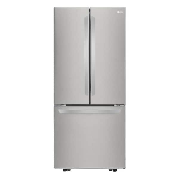 30 in. W 22 cu. ft. French Door Refrigerator with Ice Maker in Stainless Steel
