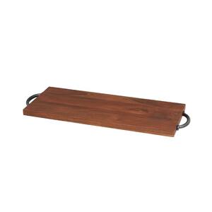 Seasonal Abode Inc Finnegan Brown Wood Bead Tray 45222 - The Home Depot