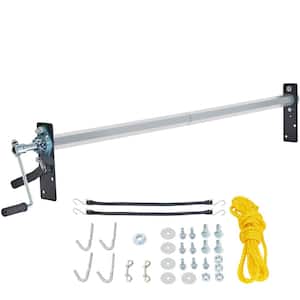 Hand Crank Tarp Roller Kit 64 in. to 104 in. Wide Manual Cab Level Dump Truck Tarp Roller for Dump Trucks, Trailers