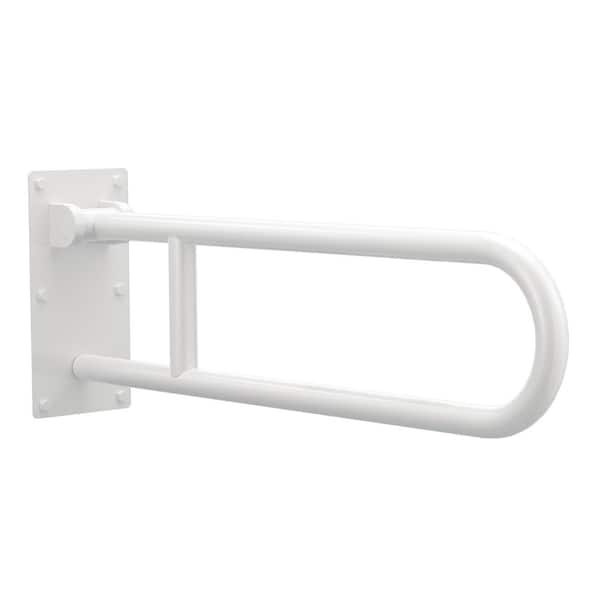 30 in. x 1-1/4 in. Flip-up Screw Grab Bar in White