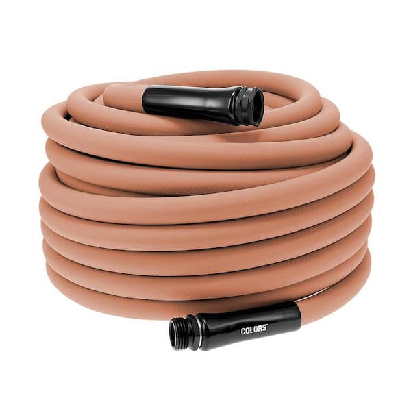 Colors Series 5/8 in. x 75 ft. 3/4 in. 11-1/2 GHT Fittings Garden Hose with Standard Grip in Red Clay
