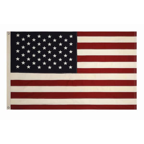 Storied Home 3 ft. x 5 ft. Fabric USA Flag with Grommets