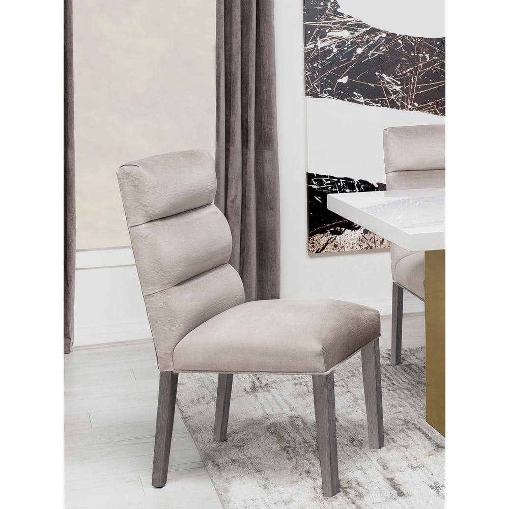 Coaster Home Furnishings Carla Upholstered Dining Side Chair Stone (Set of 2)