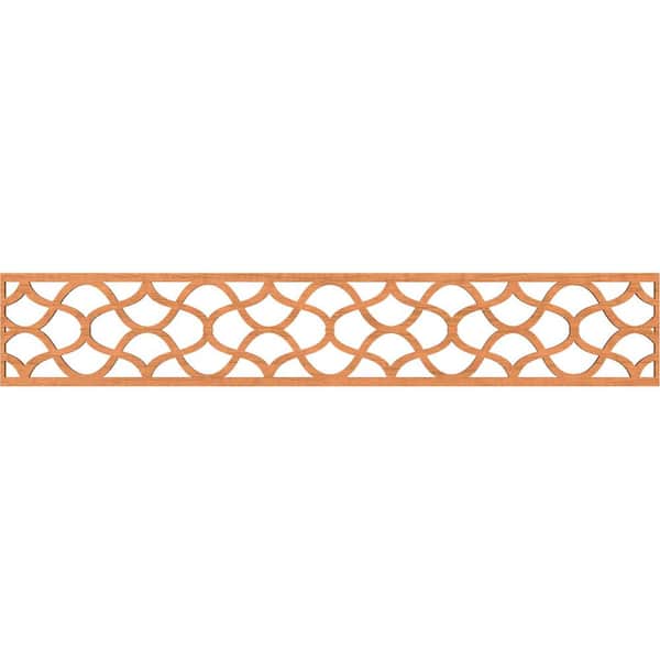 Ekena Millwork Resort Fretwork 0.375 in. D x 46.625 in. W x 8 in. L Cherry Wood Panel Moulding
