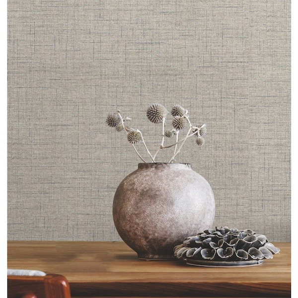 Leon Olive Green Faux Fabric Wallpaper Sample