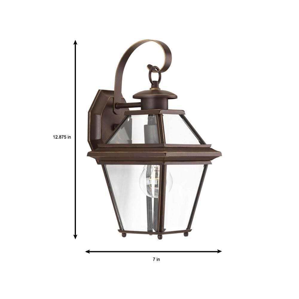 Burlington Antique Bronze Dimmable Wall Lantern Sconce