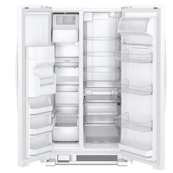 whirlpool 21.4 cu ft side by side refrigerator white