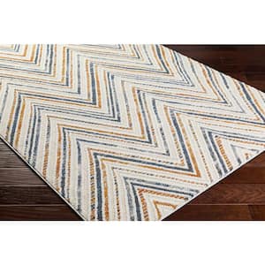 Valet Ivory/Multi Abstract 5 ft. x 7 ft. Indoor Area Rug