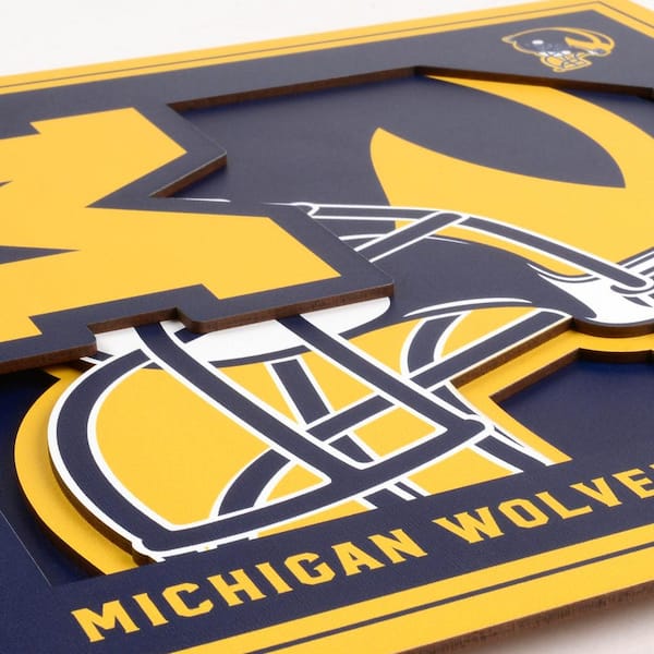 NCAA Michigan Wolverines 3D Logo Series Wall Art - 12x12