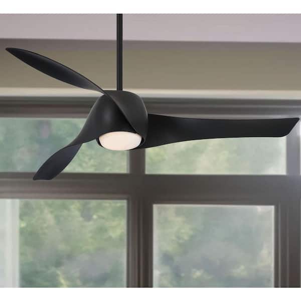 Artemis 58 in. Integrated LED Indoor Coal Black Smart Ceiling Fan with Light and Remote Control