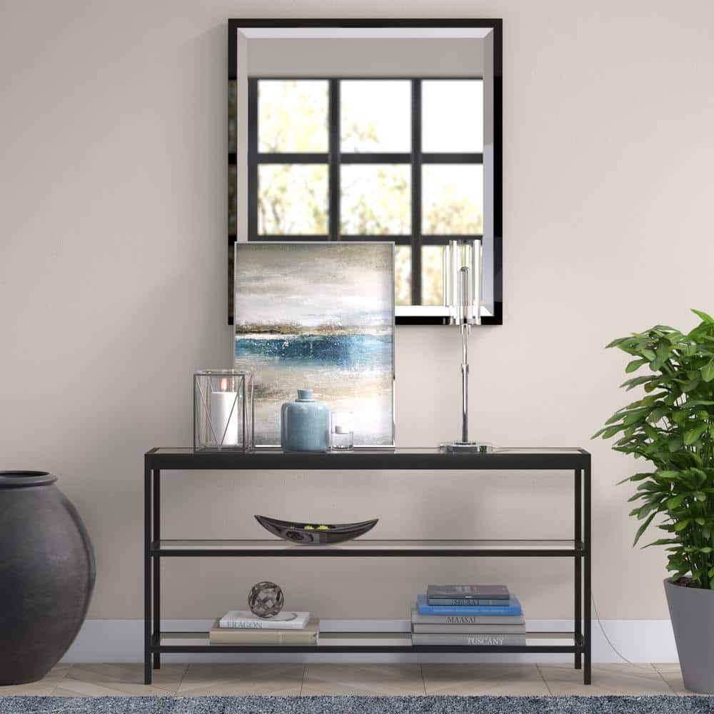 Polished Nickel and Clear Glass Buffet Table Lamp