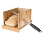 Bamboo Wood Compact Foldable Bread Slicer DBBC10 - The Home Depot