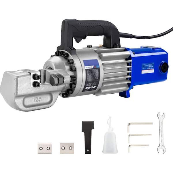 Electric Hydraulic Rebar Cutter 2-3S Speed Portable Cuts Rebar 4-25mm 8 120-Volt/60 hz Blue/Black
