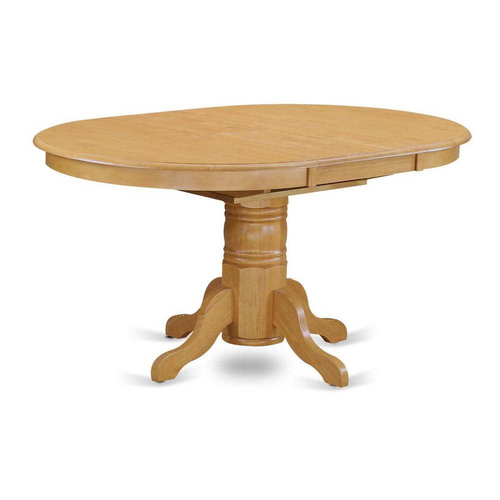 Natural Oak Finish 7-Piece Oval Dining Set with Lattice Back Chairs