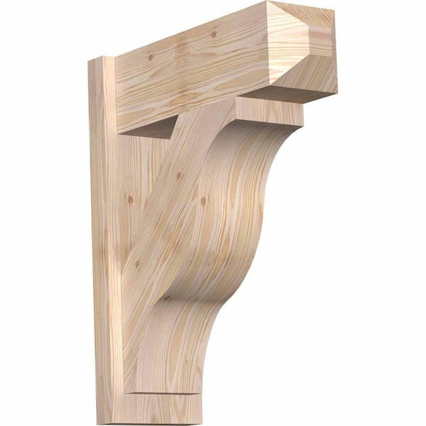 Ekena Millwork 8 in. x 26 in. x 22 in. Fuston Craftsman Smooth Douglas Fir Outlooker