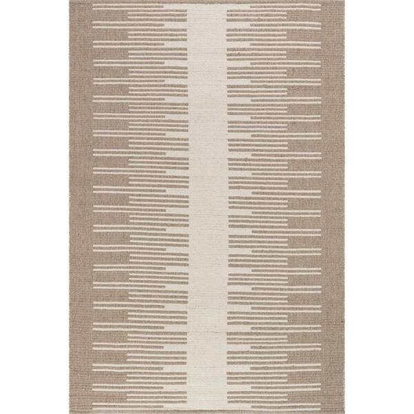 Drift Reversible Wool Natural 5 ft. x 8 ft. Indoor/Outdoor Patio Area Rug